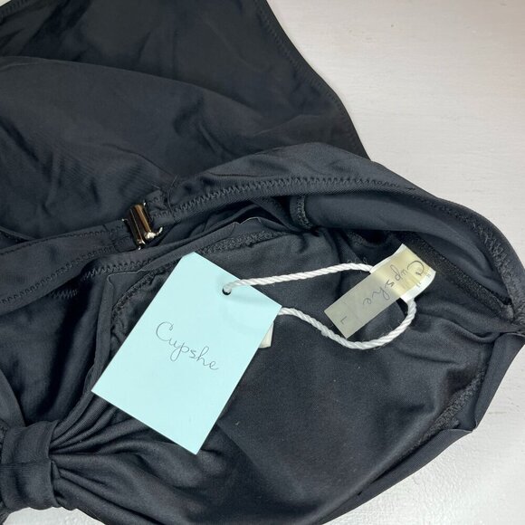 Cupshe Women's Black Cut Out One-Piece Swimsuit - Size Large - NWT - Picture 4 of 4